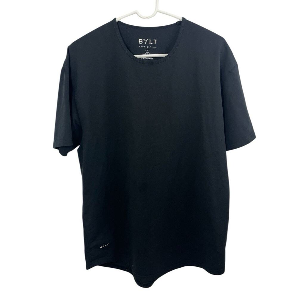 BYLT T Shirt Men’s XL Blend Black Curved Hem Short Sleeve Drop Cut Classic